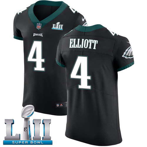 Nike Eagles #4 Jake Elliott Black Alternate Super Bowl LII Men's Stitched NFL Vapor Untouchable Elite Jersey - Click Image to Close